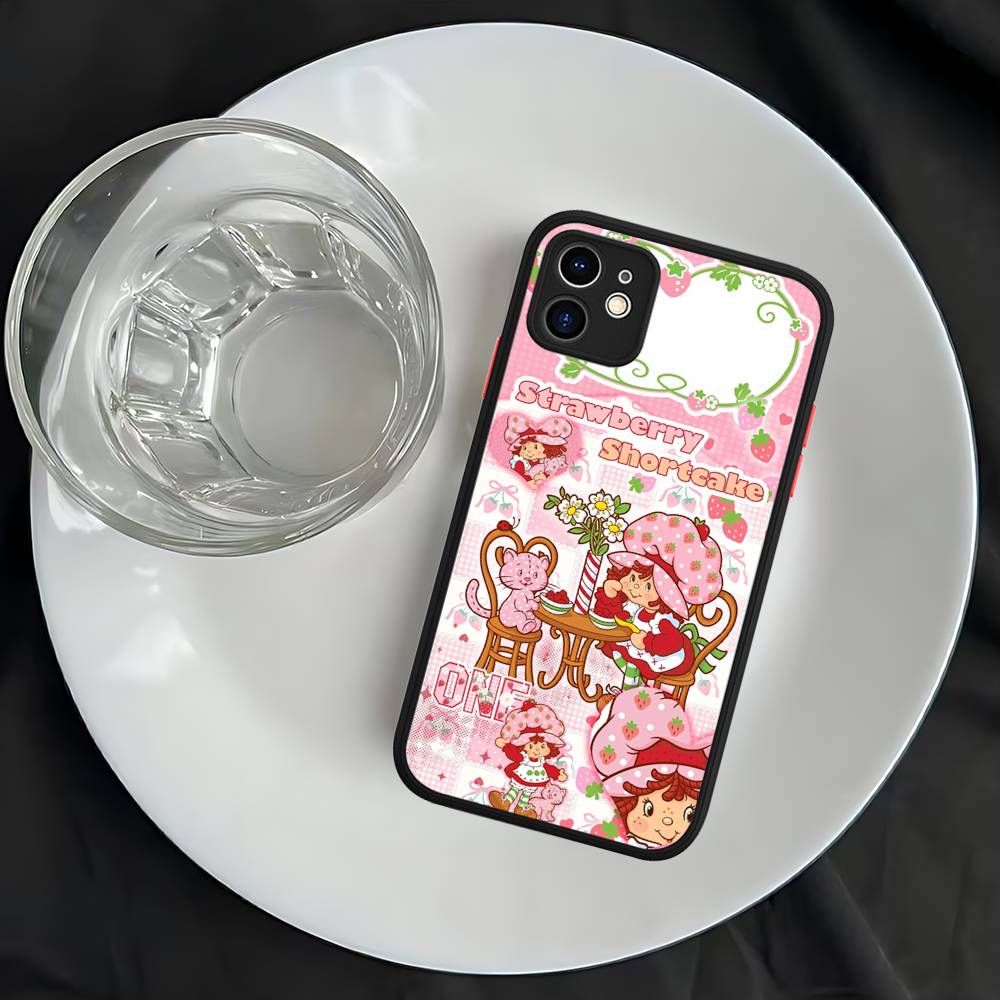S-Strawberry S-Shortcake Phone Case For iPhone 16 15 14 13 12 11 Pro Max 7 8 6 6s Plus Matte Cover