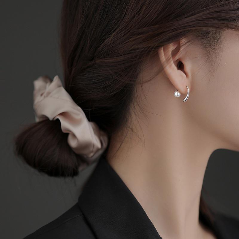 925 Sterling Silver Pearl Zodiac Earrings - 2022 Winter Collection, Luxury Women's Ear Ornaments