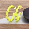 Nidin New Trendy 5 Candy Colors Threaded Strip Pendant Earrings Enamel Oil Dripping Women Elegant Retro Party Jewelry Gifts