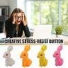 Schreiendes Kaninchen Quietschespielzeug mit realistischem Geräusch Weiches TPR Fidget zur Stressbewältigung Streiche Süßes tierförmiges Dekompressions-Gadget für Kinder Erwachsene