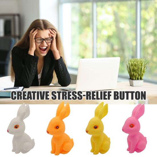 Schreiendes Kaninchen Quietschespielzeug mit realistischem Geräusch Weiches TPR Fidget zur Stressbewältigung Streiche Süßes tierförmiges Dekompressions-Gadget für Kinder Erwachsene