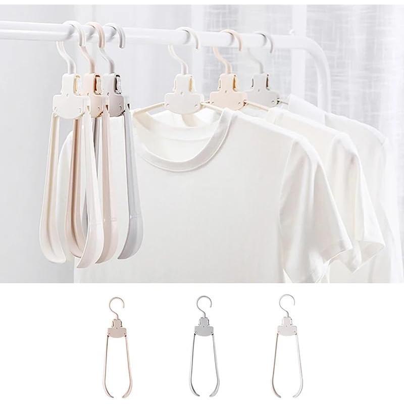 

1Pc Foldable Plastic Clothes Hangers Foldable Design Clothes Drying Racks Magic Anti-Stretch One-Touch Space-Saving Holders