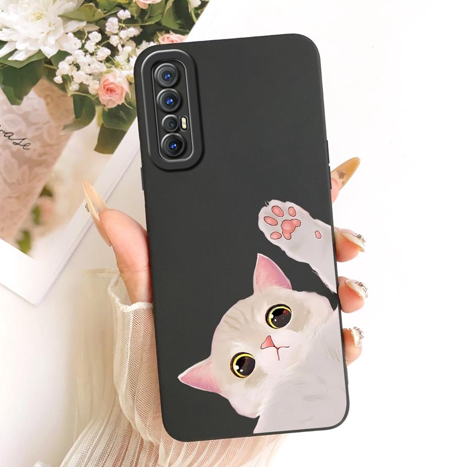 For Oppo Reno3 Pro 4G Case CPH2035 CPH2037 Cute Cat Duck Cartoon Cover Soft TPU Phone Case For Oppo Reno 3 Pro 5G CPH2009 Fundas