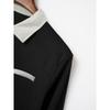 Autumn Men's Casual Button Lapel Solid Color Long Sleeved Polo Shirt