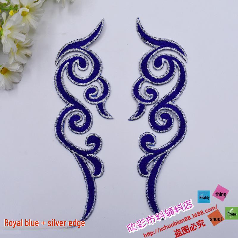 Cuello y puños adhesivos DIY: Parche Étnico Bordado de Flor y Nube