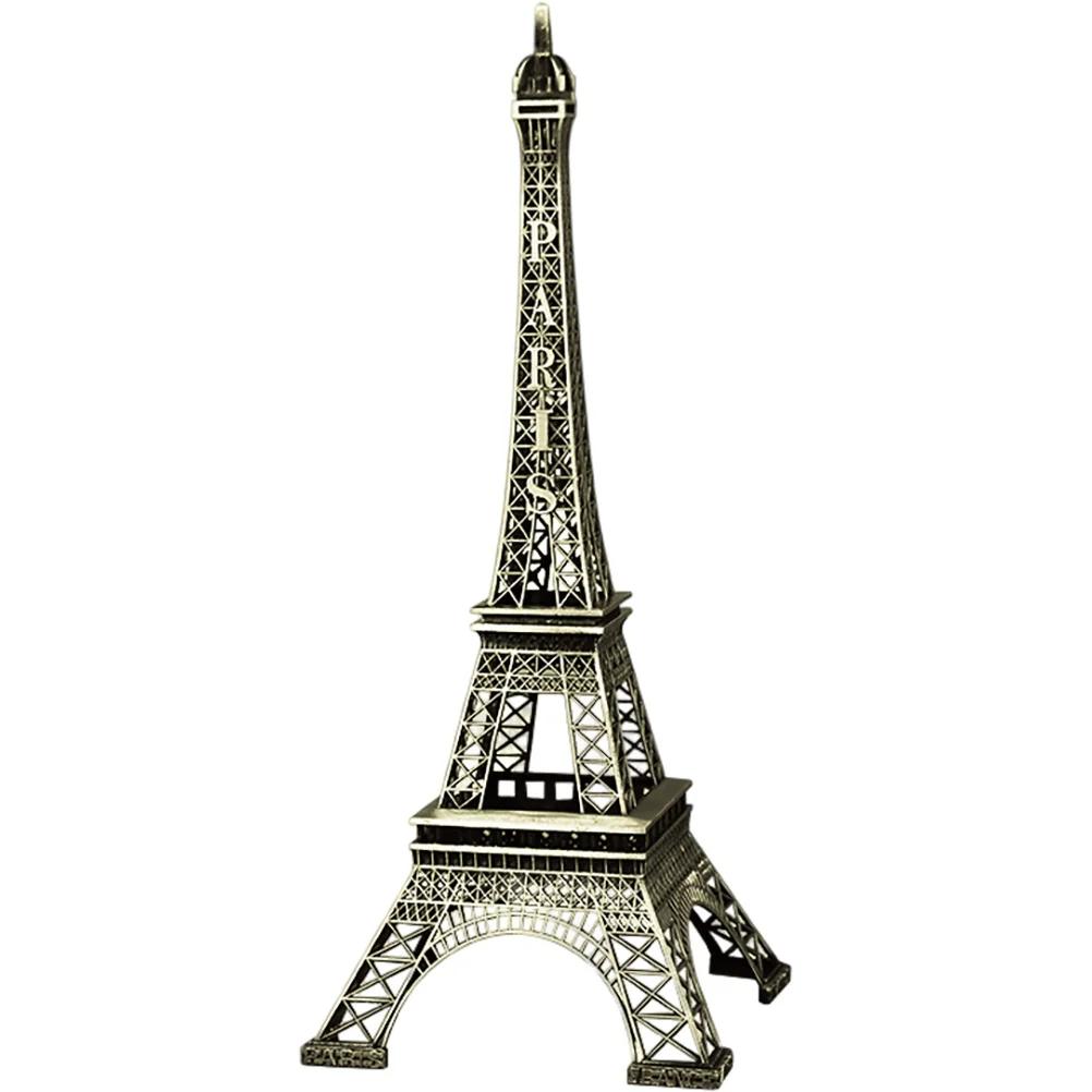 Eiffel Eiffel Tower Ornament Decor Tabletop Iron Metal Figurine French Architecture Building Model Replica