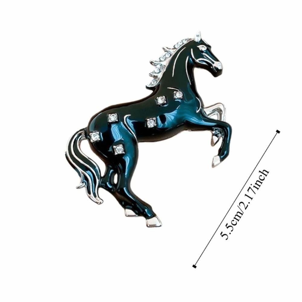 Horse Year Zodiac Horse Head Brooch Fashion Jewelry Metal Pony Badge Pin  New Year Party