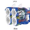 American popular toy light-emitting electric 2PCS bubble gun, high-capacity bubble maker, light-emitting port, essential travel