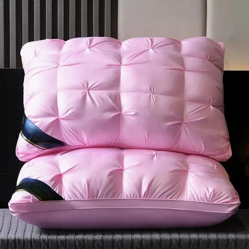 Five-star Hotel Pillow48x74cm Pillow Core Home Deep Sleep Neck Protection Pillow Non-Collapsing Pillow