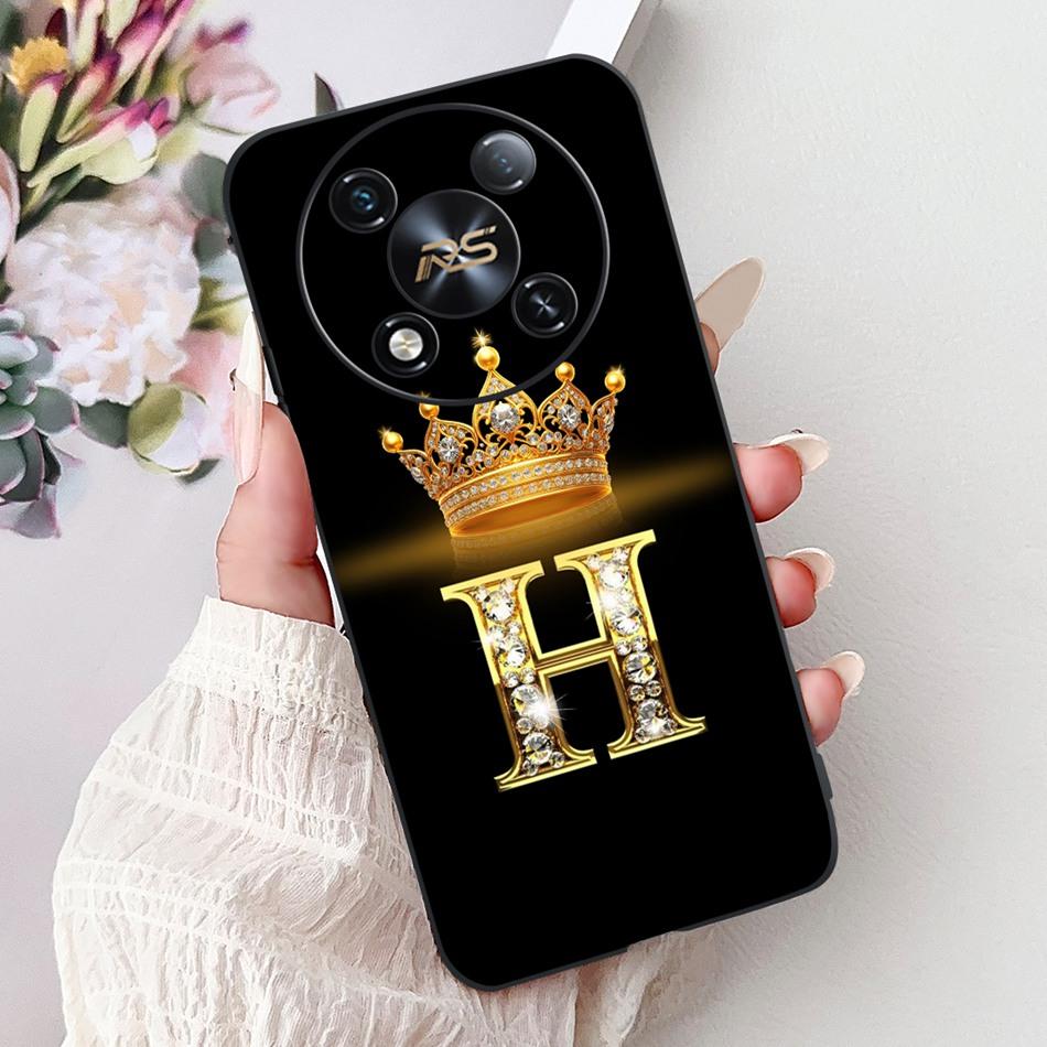 For ITEL RS4 2025 Fashion Crown Letter Phone Case For Itel RS4 S666LN Black Silicone Soft TPU Cases Bumpers