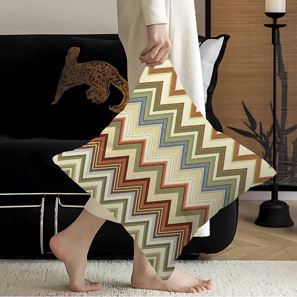 Geometric Zig Zag Wave Cushion Cover Polyester Sofa Cushions Decorative Throw Pillows Home Decoration Pillowcover