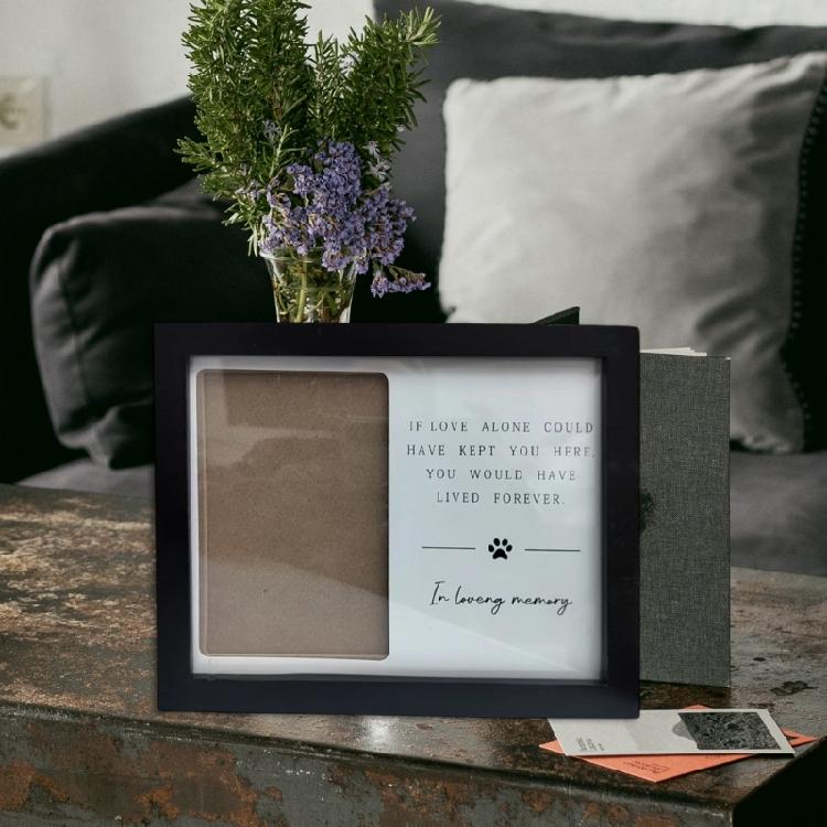 Glowing Wood Photo Frame for 4x6Inch Display 4x6" Wood Dog Frame for Honoring Lost Pet and Sympathy Gift