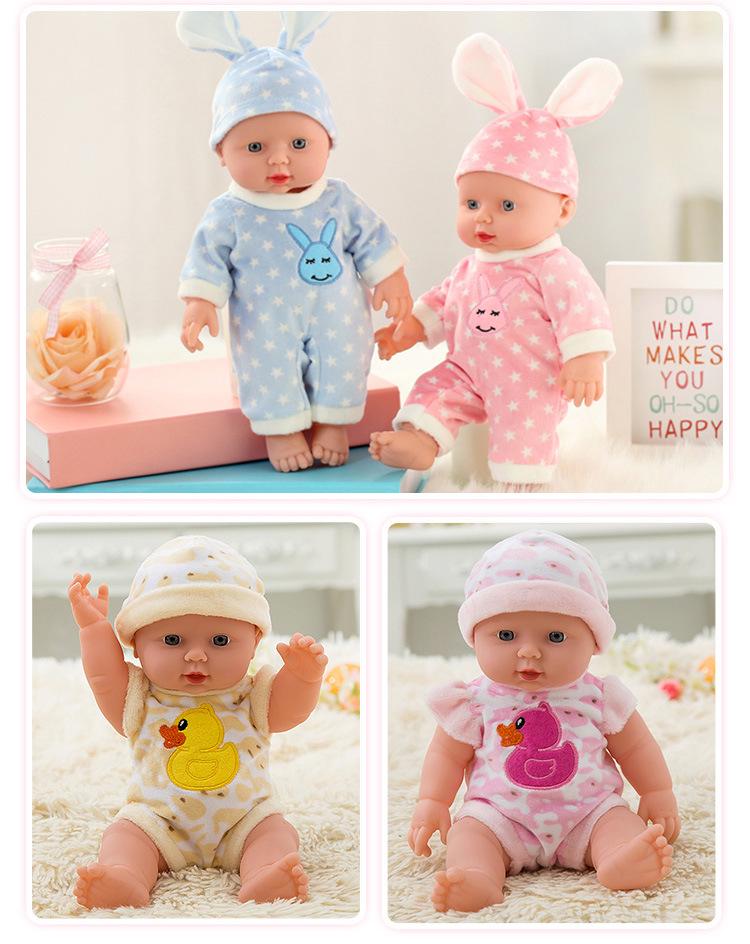 30cm Soft Vinyl Baby Doll - Children's Toy with Simulation Features for Playhouse Fun.
