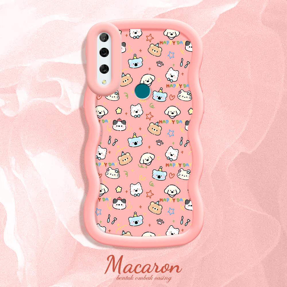 Gemaltes Muster Big Wave Edge Weiches Silikonmaterial Macaron-Telefongehäuse Stoßfestes Schutzgummigehäuse für iPhone Huawei Honor Infinix Tecno