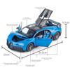 1/18 Bugatti Chiron Supercar Alloy Diecast Toy Scale Car Model Sound and Light Miniature Vehicle Children's Toy Collection Decorative Gift
