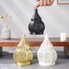 1pcs Iron Gourd Hollow Candlestick Projection Atmosphere Garden Lamp Courtyard Decoration Lamp Home Decoration Ornament