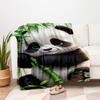 Cute Panda Bamboo Wall Sticker Decal for Kids Room DecorBlanket Flannel Throw Blanket for Sofa, Bed, Travel, Camping, Office, Couch, Chair,