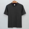 300g Cotton Youth T-shirt Base Layer Short-sleeve for Women Crew Neck Wrinkle-free Pullover Half-high Collar Men's Minimalist Breathable Tops