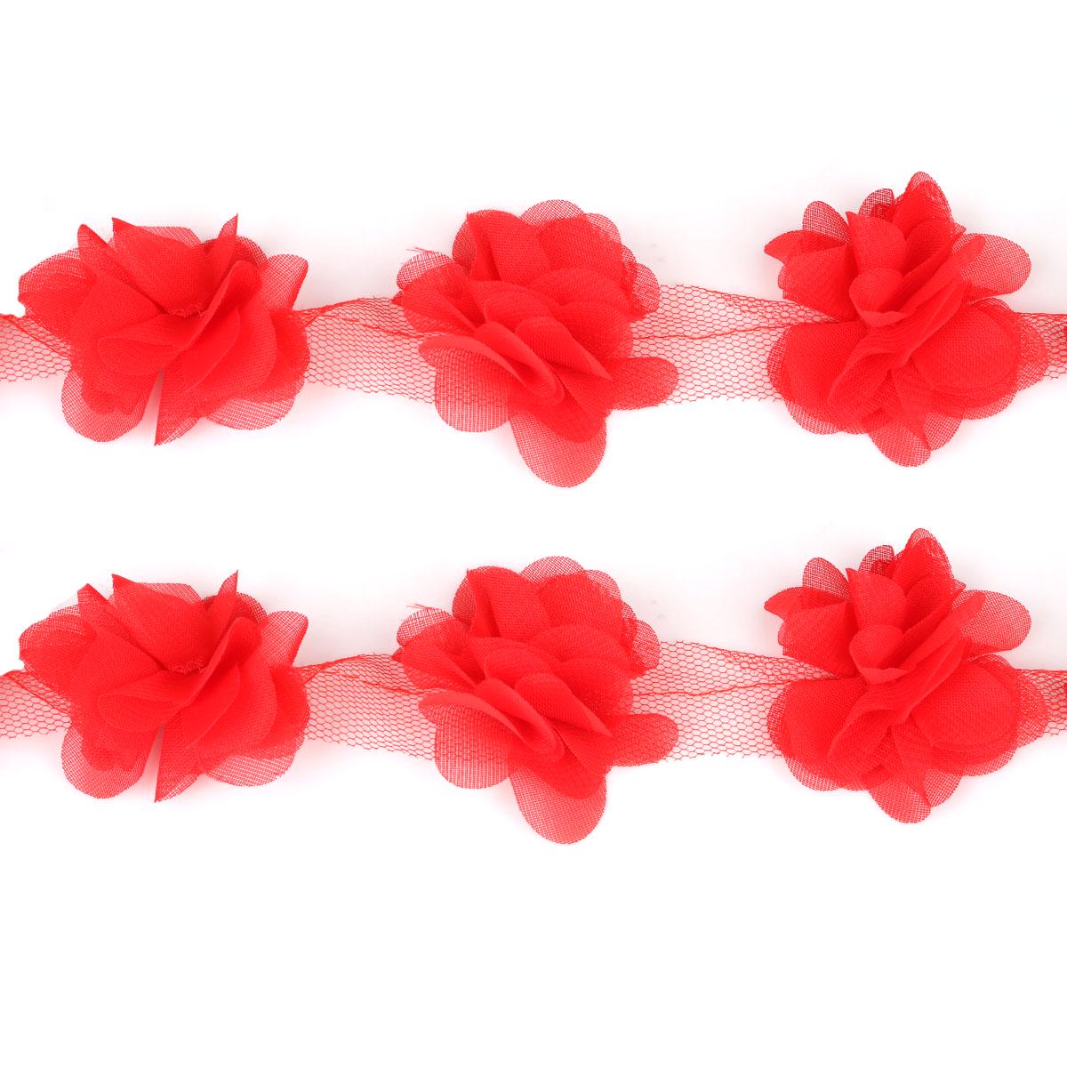 

1 ярд/сумка ручной работы с цветочным шифоновым кружевом DIY одежда аксессуары для ручного шитья 5cm 1yd/bag