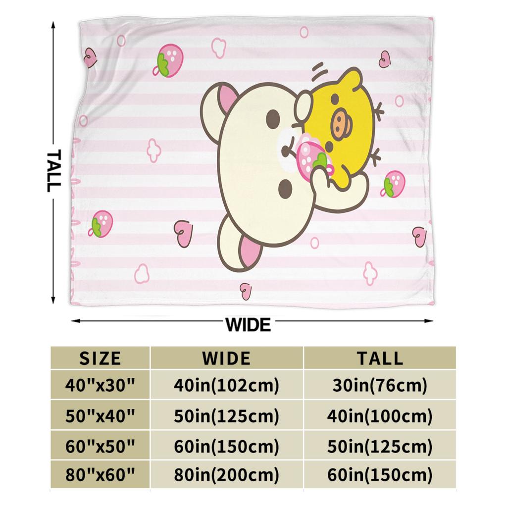 R-RilakkumaS Super Soft Blankets Girls Boys Plush Throw Blanket Novelty Living Room Flannel Bedspread Sofa Bed Cover
