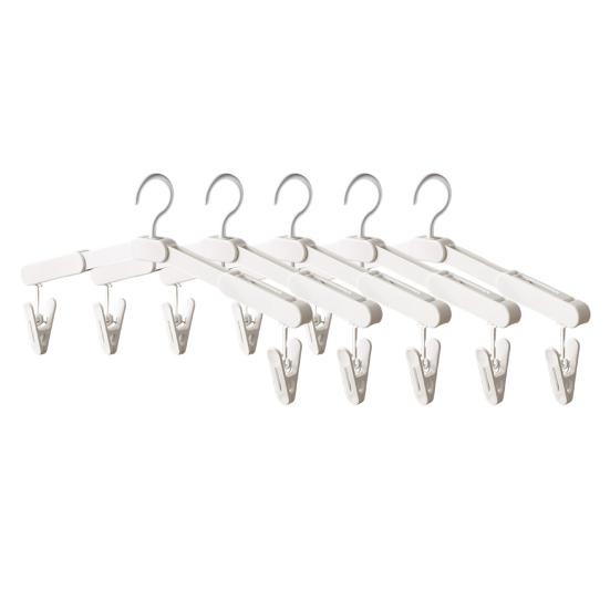 Foldable Travel Hanger with Clothes Hangers Hangers for Cruise Collapsible Space-Saving Clips Portable Vacation Suitcases