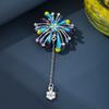Sparkling fireworks tassel brooch, fashionable and versatile, niche and cute fireworks brooch for women, pin chest flower
