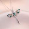 Dragonfly Clavicle Pendant Necklace - Japanese & Korean Fashion, Colorful Cross-border Style for Women