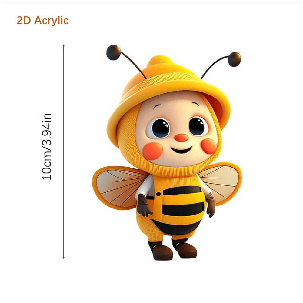 2D Cute Bee Car Hanging Decoration Acrylic&Plexiglass 2D Car Decoration Hanging  Home