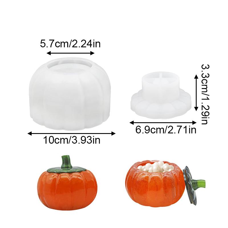 1PC Spooky Pumpkin Container Silicone Crafting Mold Silicone Mold