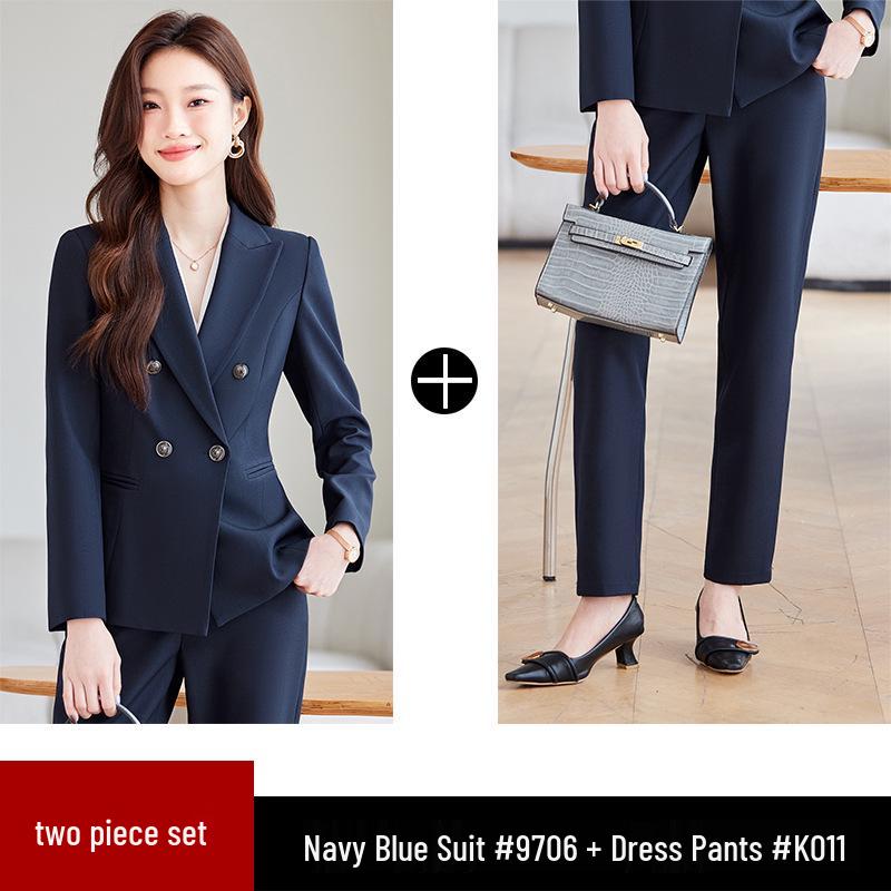 2024 Women's Professional Autumn Suit Set - Elegant, Thick Style for Formal Commuting & Hotel Reception