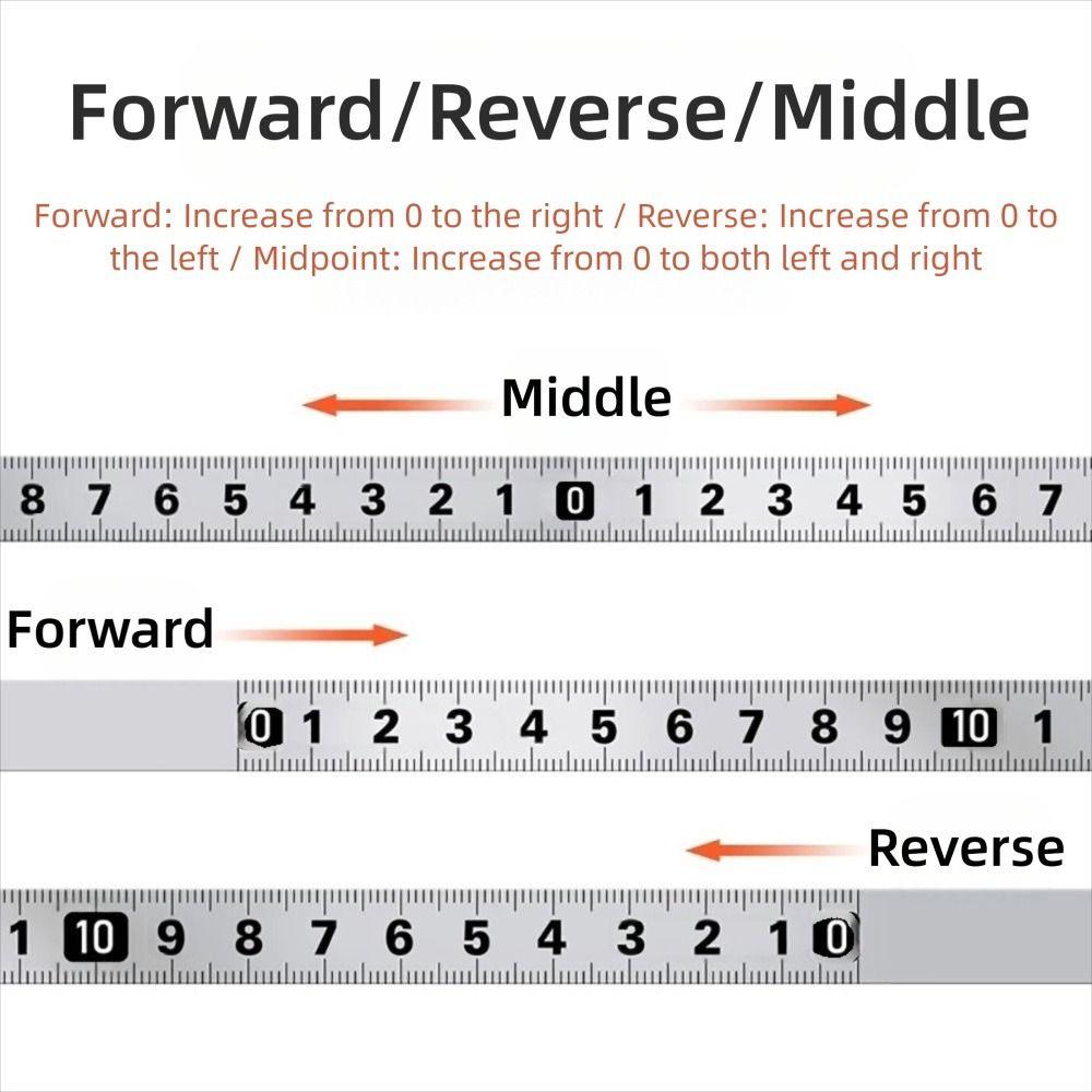 Self-Adhesive Measuring Tape Stainless Steel Workbench Ruler Adhesive Backed Tape Ruler