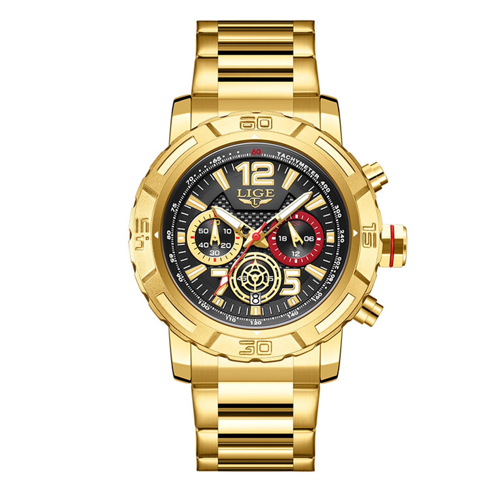 

Мужские водонепроницаемые светящиеся наручные часы-будильник для бега One Size