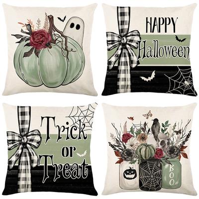 Halloween Spaß Kürbis Kissenbezug Feiertags-Parodie Heimatmosphäre Dekoration Sofakissenbezug Kissenbezug