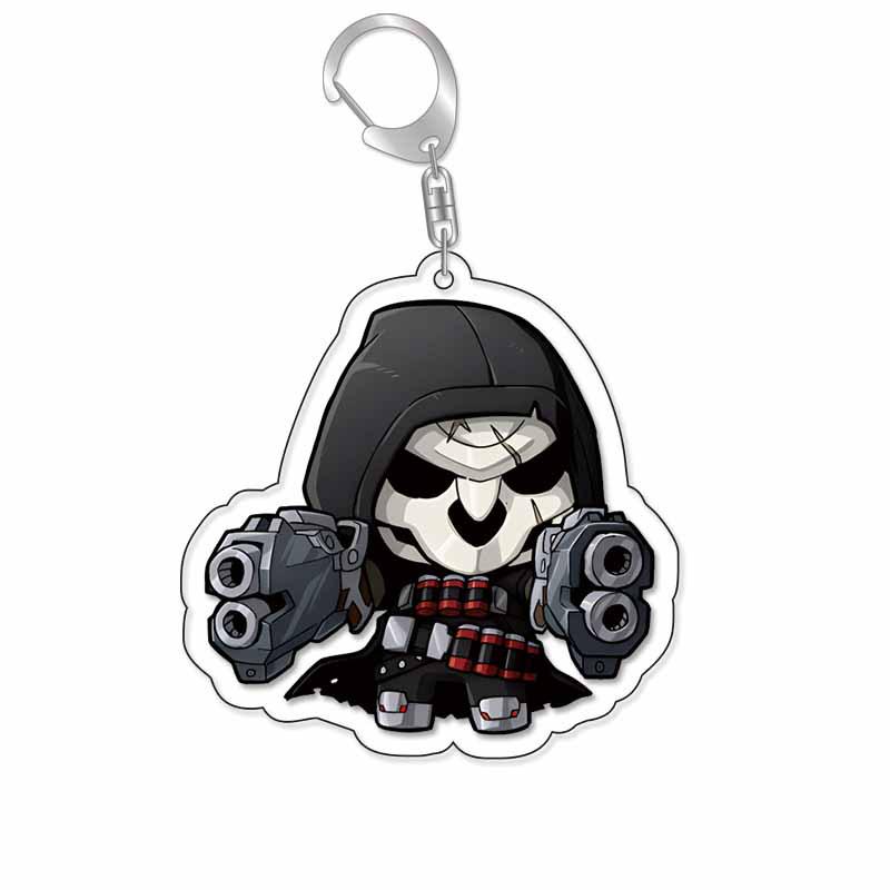 Overwatch Keychain Pendant: Genji, Hanzo, D.Va, Mercy, Reaper, Tracer Anime Design 5.5 cm