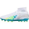 Li Ning Shadow Swift 2 Comfortable And Breathable Artificial Turf Synthetic Leather Cushioning Soccer Shoes Men's White YSFU013-1