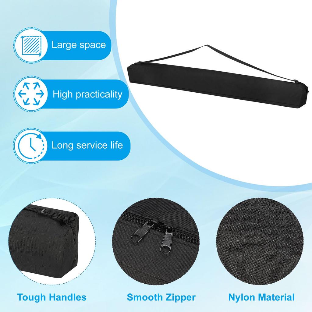 PATIKIL 58.27"x6.3" Tripod Case, 2-Pack Oxford Cloth Padded Tripod Bag with Handle for Light Stand Tripod, Photography Accessories, Black