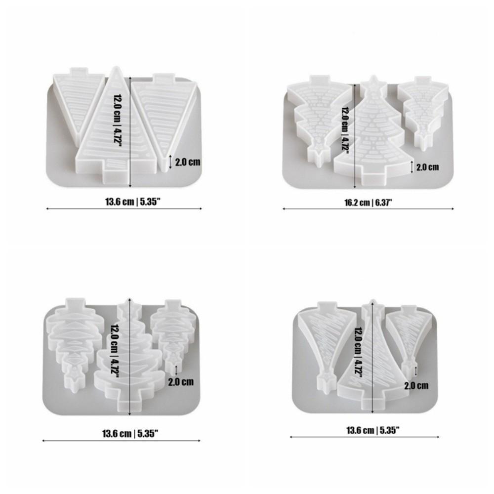 3 Cavity DIY Candle Mold Silicone Soap Mold Gift Making Christmas Tree Mold  Holiday