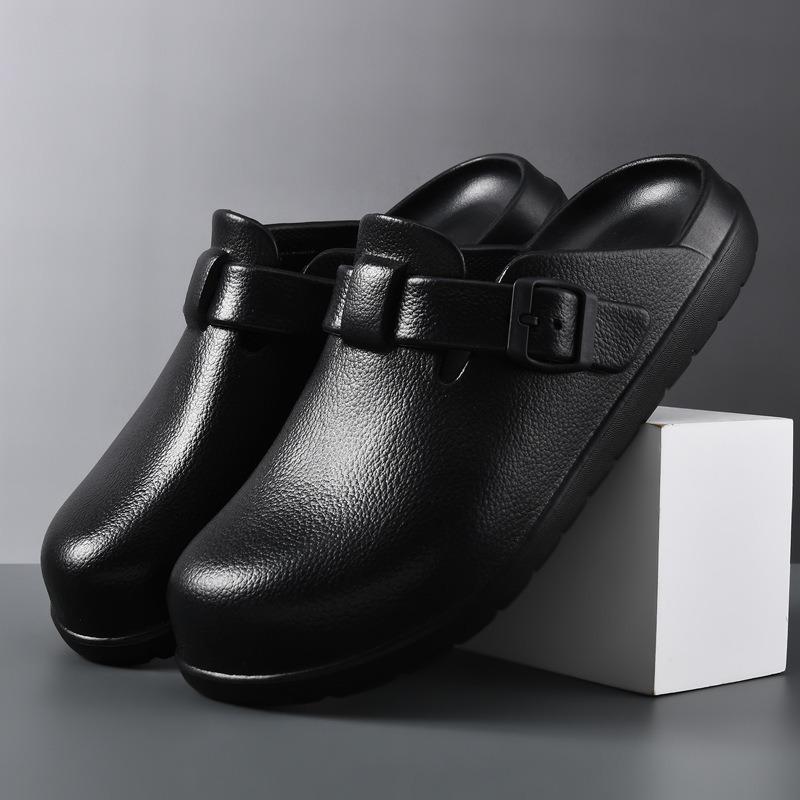 New summer outer wear thick-bottomed bag head mop, high-end EVA breathable and non-smelly feet camping cool slippers