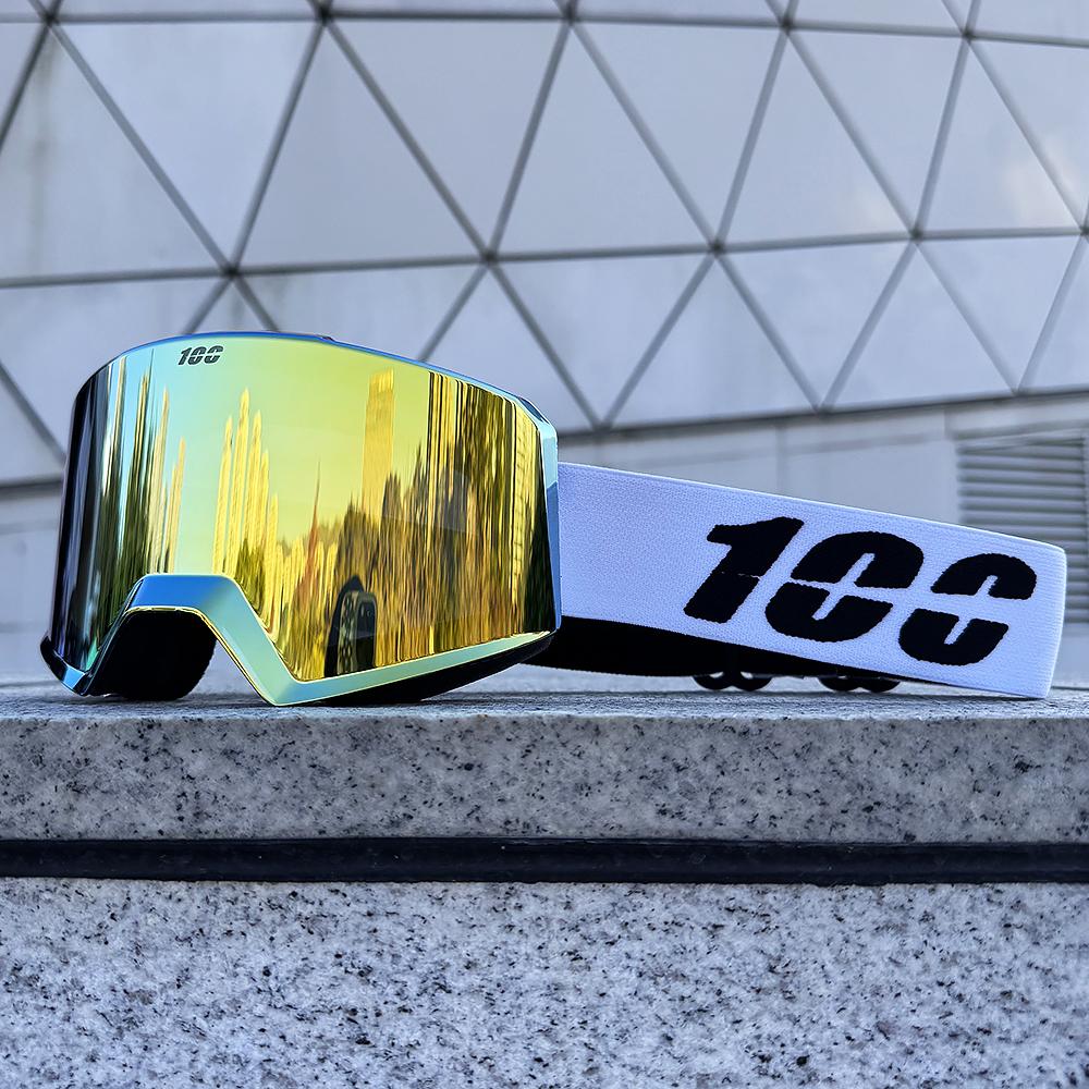 Magnetické lyžařské brýle Dvouvrstvé HD sklo Lyžování Proti zamlžování UV400 Snowboardové brýle Muži Ženy Lyžařské brýle Ochranné brýle