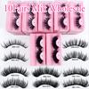 Free Shipping 10Pairs/Pack Fluffy Wispy Natural Strip Lashes With Spikes Wholesale in Bulk Faux Mink Lashes Supplies