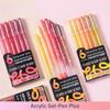 6pcs Acrylic Paint Markers Gel Ink Vintage Marker Liner 1.0mm Fine Tip DIY Craft Painting Drawing Stationery Gift