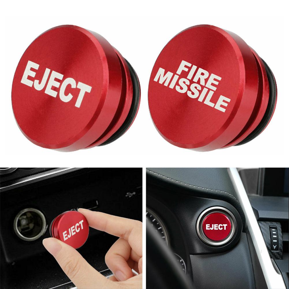 Cigar Lighter Plug Aluminum Alloy Auto Interior Red