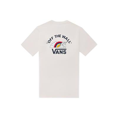 Vans T-shirt z nadrukiem jednorożca, luźny, casualowy, z krótkim rękawem, unisex, biały VN0A54L9FS8