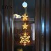 Seasonal Window Display Lights Star Moon Hanging Light, Warm LED String Lights, Indoor Festive Party Decor Decorative Atmosphere Lamp for Home Holiday