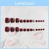 J-21 Cherry Diamond Removable Nail Wraps For Toes Water Drop Style