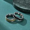 7mm Male Stainless Steel Spinning Rotating Wheat Ear Pattern Ring for Men Punk Anti Stress Jewelry