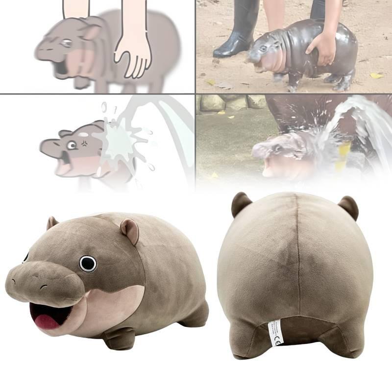 Moo Deng Hippo Plush Toys Cute Cartoon Girl Holiday Gifts Throw Dolls Pillow
