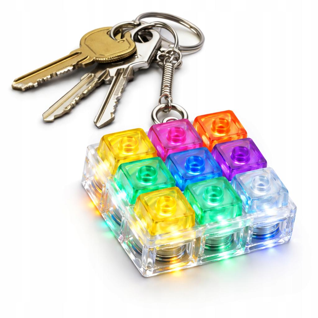LED-Tastatur Schlüsselanhänger, Mechanischer Fidget Clicker, Beleuchtete Tastenkappe Stressspielzeug, Ästhetischer EDC Schlüsselanhänger, Angstlinderung,