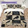 Decorazione Corvo Pattern Set Copripiumino Copripiumino Federa Decorazione Casa Regalo di Compleanno (1 * copripiumino + 2 * federe senza imbottitura)51