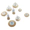 9Pcs Drill Wire Brush Wheel End Cup 14in Hex Shank Accessory Set Kit for Wood Metal
